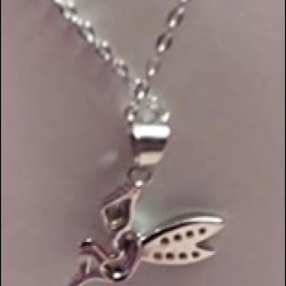 NIB 925 SterlingSilver Fairy Wing Pendant 💜💗💜 - Picture 10 of 14